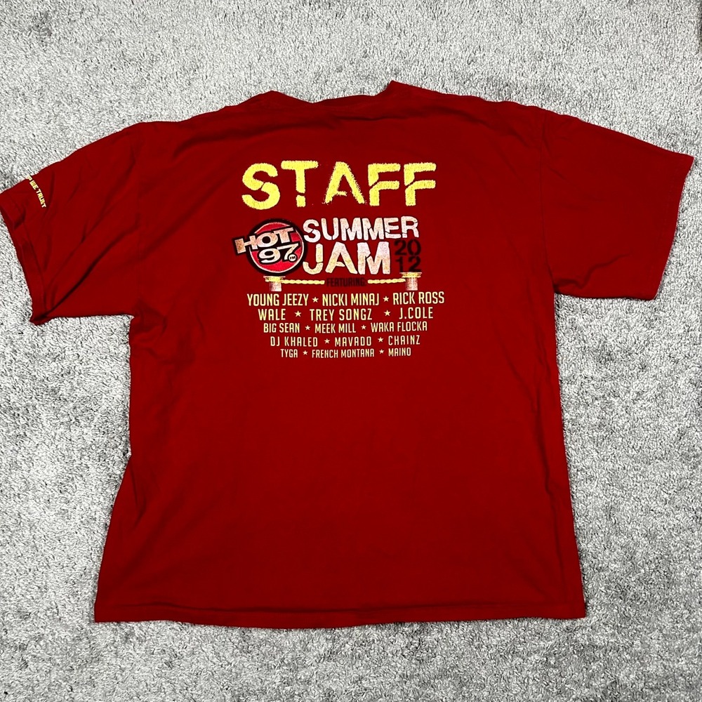 Gildan T-Shirt Men's XL Red Hot 97 Summer Jam‎ 2012 Rare Hip Hop Rap Concert Tee - Picture 7 of 8